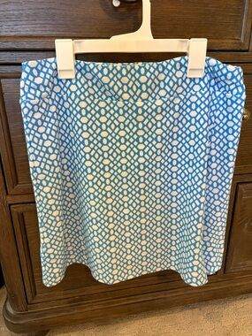 Jude Connally Skirt Skort Womens Size Small Blue Geometric Casual Comfort Golf